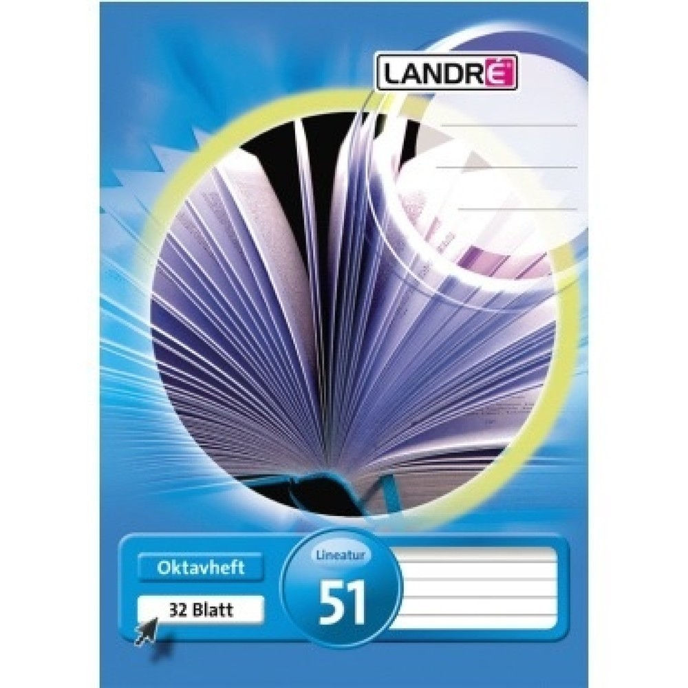 Produktabbildung: Landre Oktavheft 100050477 DINA6 32Bl liniert 32