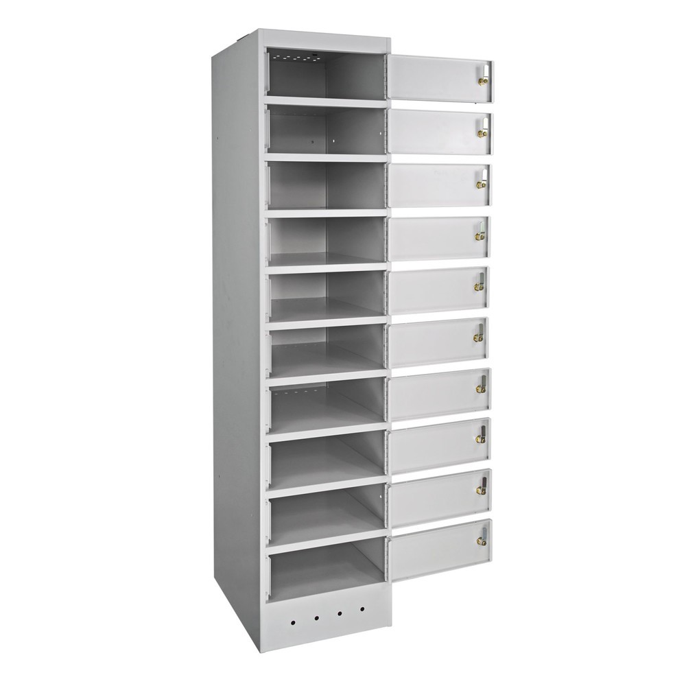 Produktabbildung Nr. 2: Laptop-Schließfachschrank, HxBxT 1.800 x 400 x 500 mm, 10 Fächer inkl. Stromversorgung