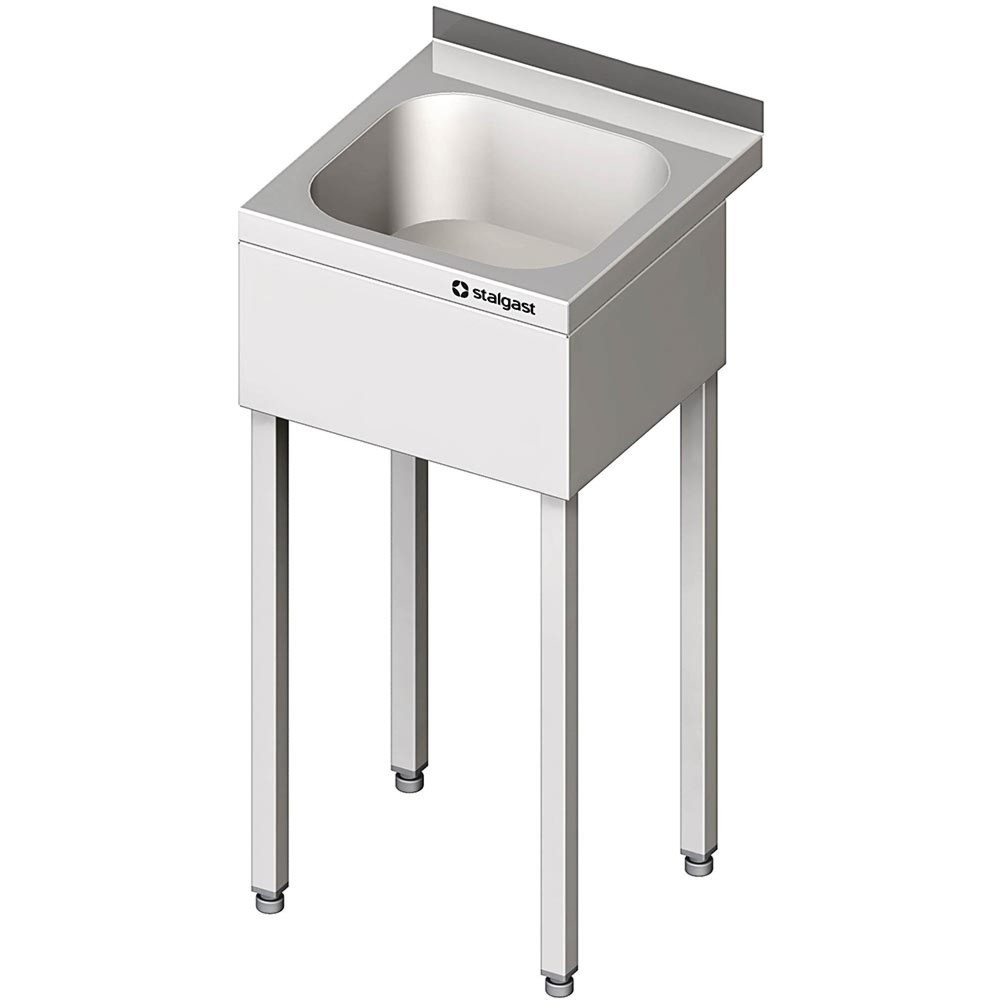 Illustration du produit: Lave-mains Stalgast avec structure, 400 x 410 x 850 mm, avec dépassement de trois côtés, avec rebord, soudé