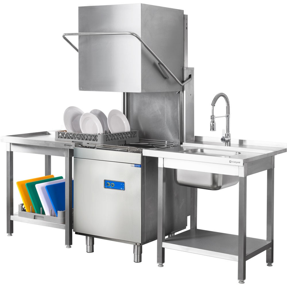 N° de l'image du produit 3 : Lave-vaisselle à capot universel Stalgast avec pompe doseuse de produit de rinçage et de détergent