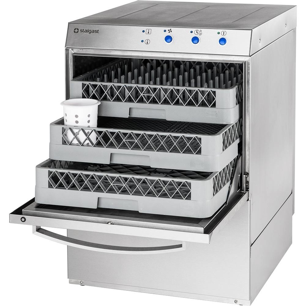 N° de l'image du produit 2 : Lave-vaisselle Stalgast Universal GN1/1 avec pompe doseuse de produit de rinçage, 2 programmes de lavage