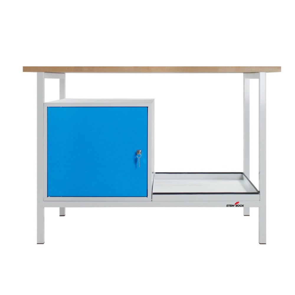 Zdjęcie produktu nr 3: Ława warsztatowa Steinbock® Cube, 1 x drzwi, udźwig 300 kg, wys. x szer. x gł. 825 x 1200 x 600 mm, RAL 7035/5012