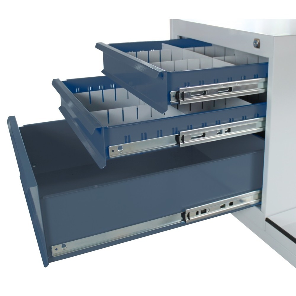 Zdjęcie produktu nr 5: Mobilna ława warsztatowa Steinbock® Motion, 6 x szuflada, udźwig 500 kg, wys. x szer. x gł. 827 x 1300 x 600 mm, RAL 7035/7016