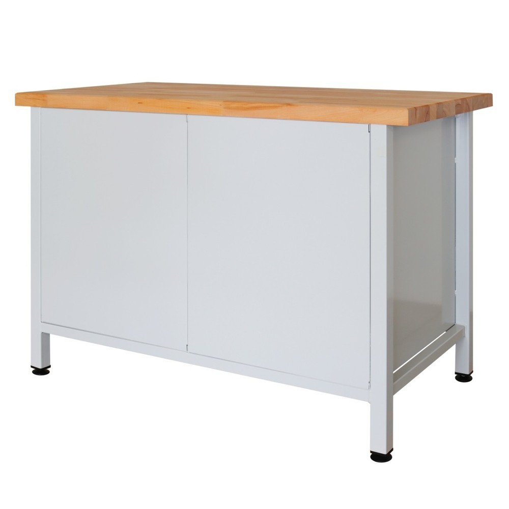 Zdjęcie produktu nr 2: Ława warsztatowa Steinbock® Premium, 2 x drzwi, udźwig 300 kg, wys. x szer. x gł. 840 x 1200 x 600 mm, RAL 7035/7016