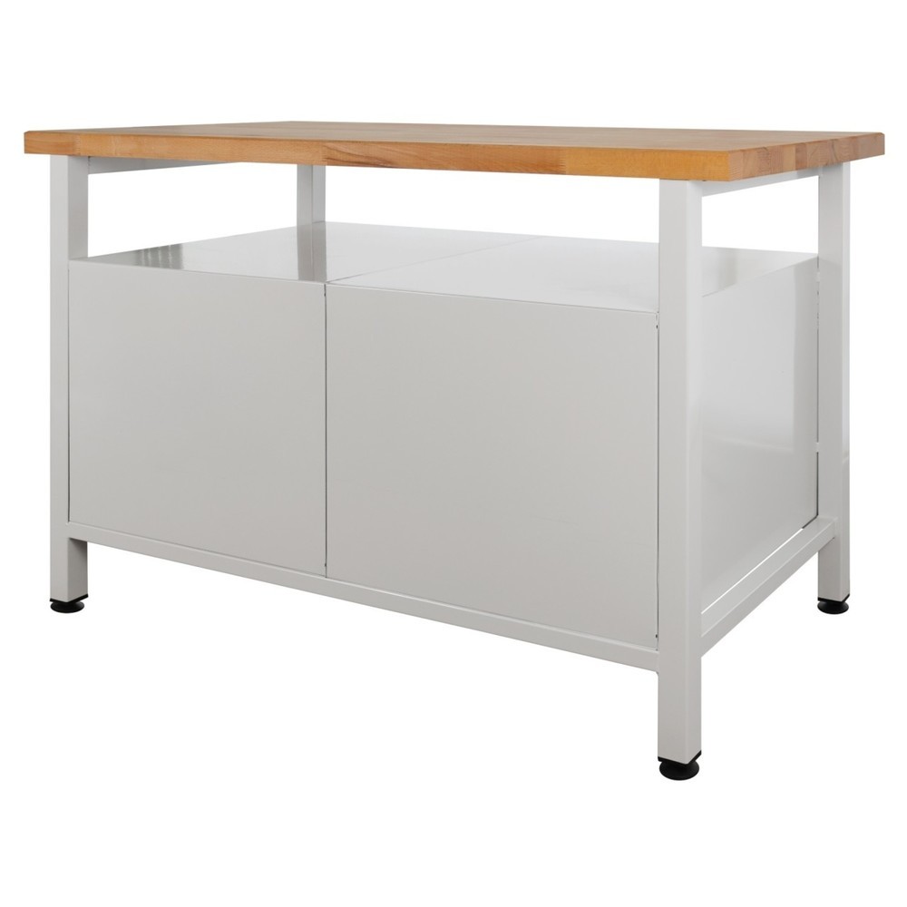 Zdjęcie produktu nr 2: Ława warsztatowa Steinbock® Premium, 1 x półka, 3 x szuflada, 1 x drzwi, udźwig 300 kg, wys. x szer. x gł. 840 x 1200 x 600 mm, RAL 7035/7016