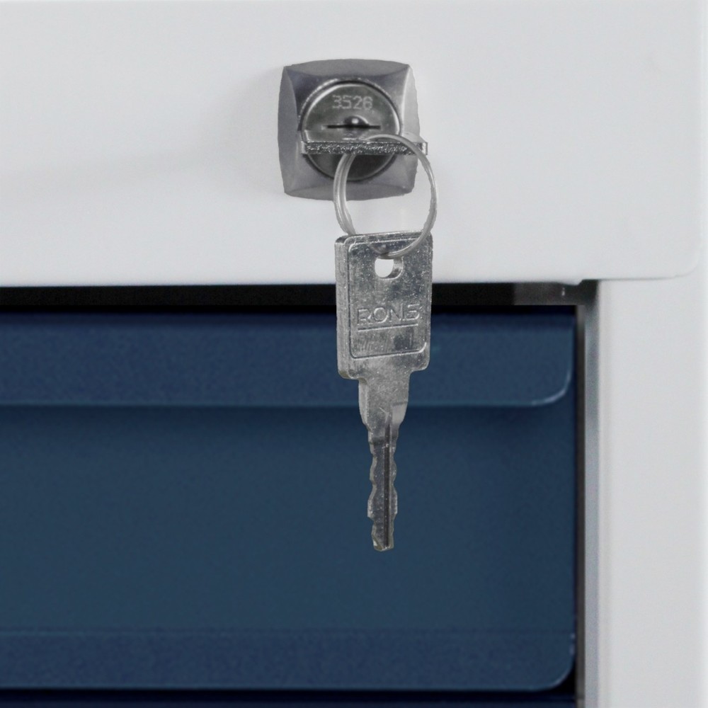 Zdjęcie produktu nr 4: Ława warsztatowa Steinbock® Premium, 4 x szuflada, 1 x sekcja regału, udźwig 300 kg, wys. x szer. x gł. 840 x 1200 x 600 mm, RAL 7035/7016