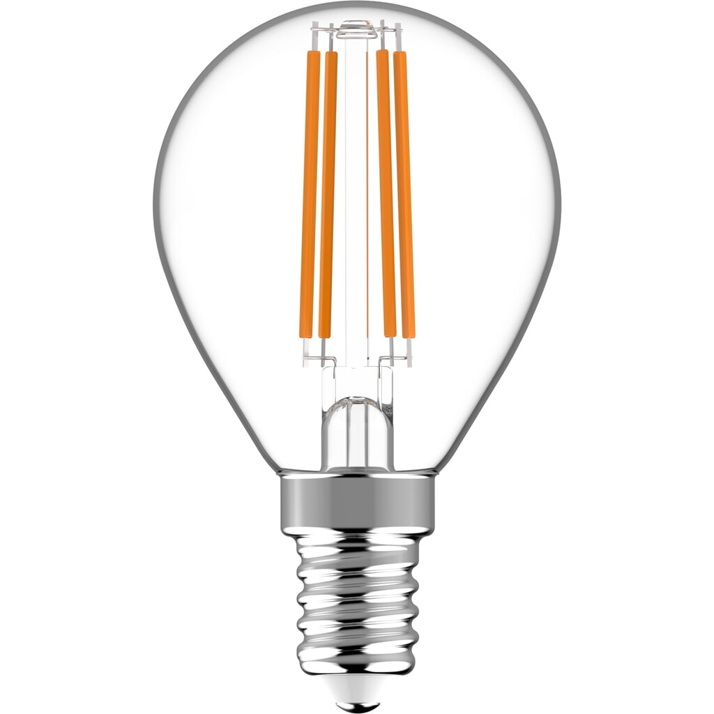 LED Filament Leuchtmittel - Globe G45 E14 4,5W 470lm 2700K klar 330° Produktabbildung: LED Filament Leuchtmittel - Globe G45 E14 4,5W 470lm 2700K klar 330°