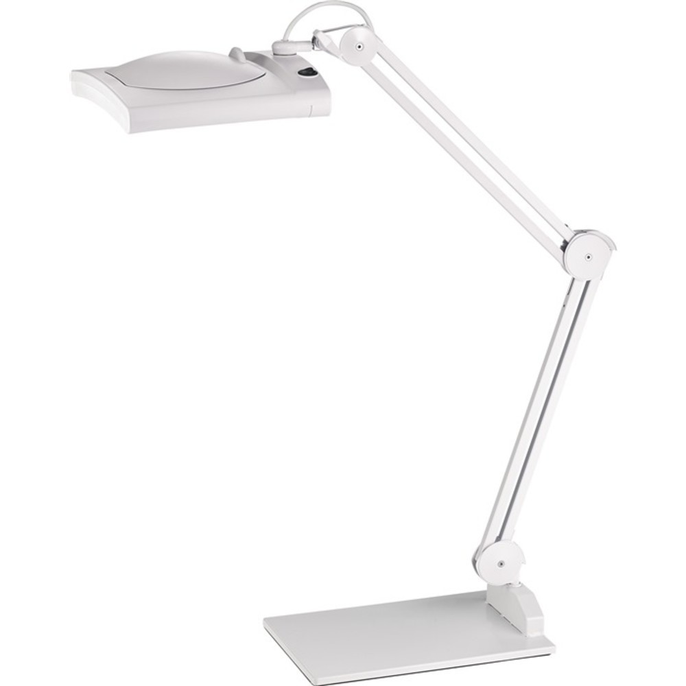 Produktabbildung Nr. 3: LED-Lupenleuchte Glaslinse 190,5mm (7,5″) Standfuß weiß Abdeck.,eckiger Kopf