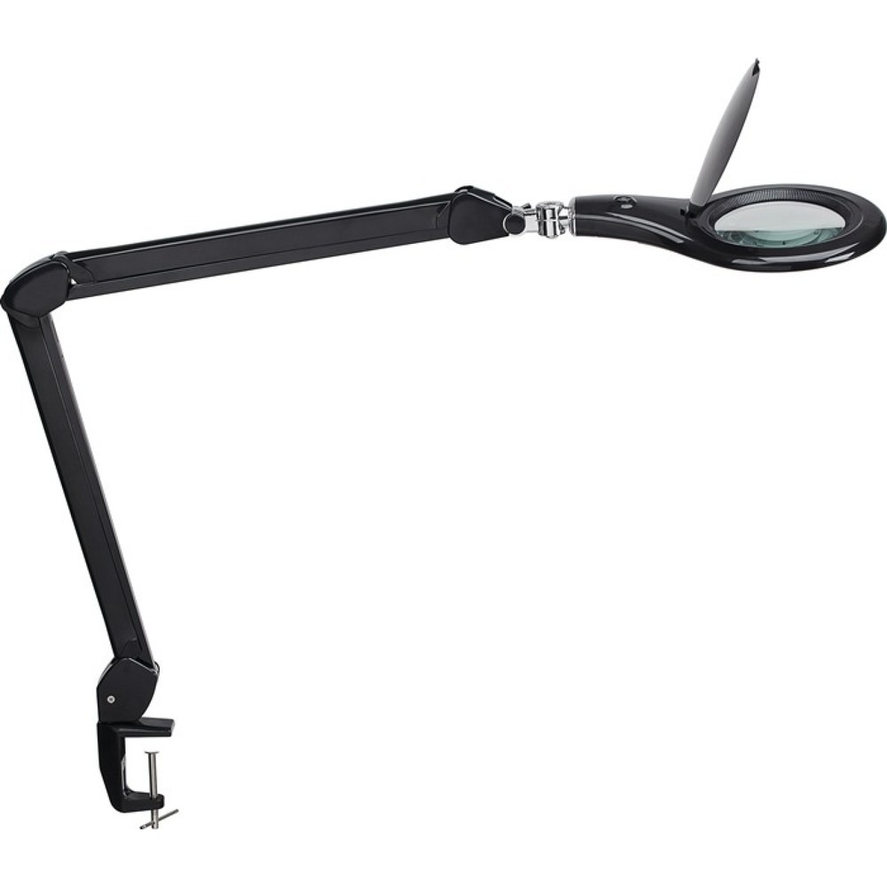 Produktabbildung Nr. 1: LED-Lupenleuchte, Tischklemme, Glaslinse 127 (5 ″), schwarz