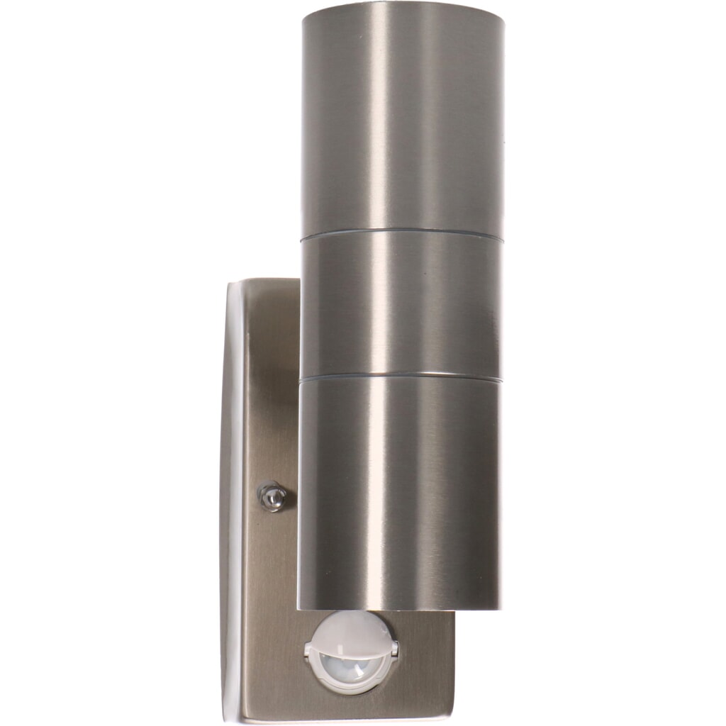 Produktabbildung: LED Outdoor-Wandleuchte Calabar - 2xGU10 IP44 Sensor - rostfreier Stahl