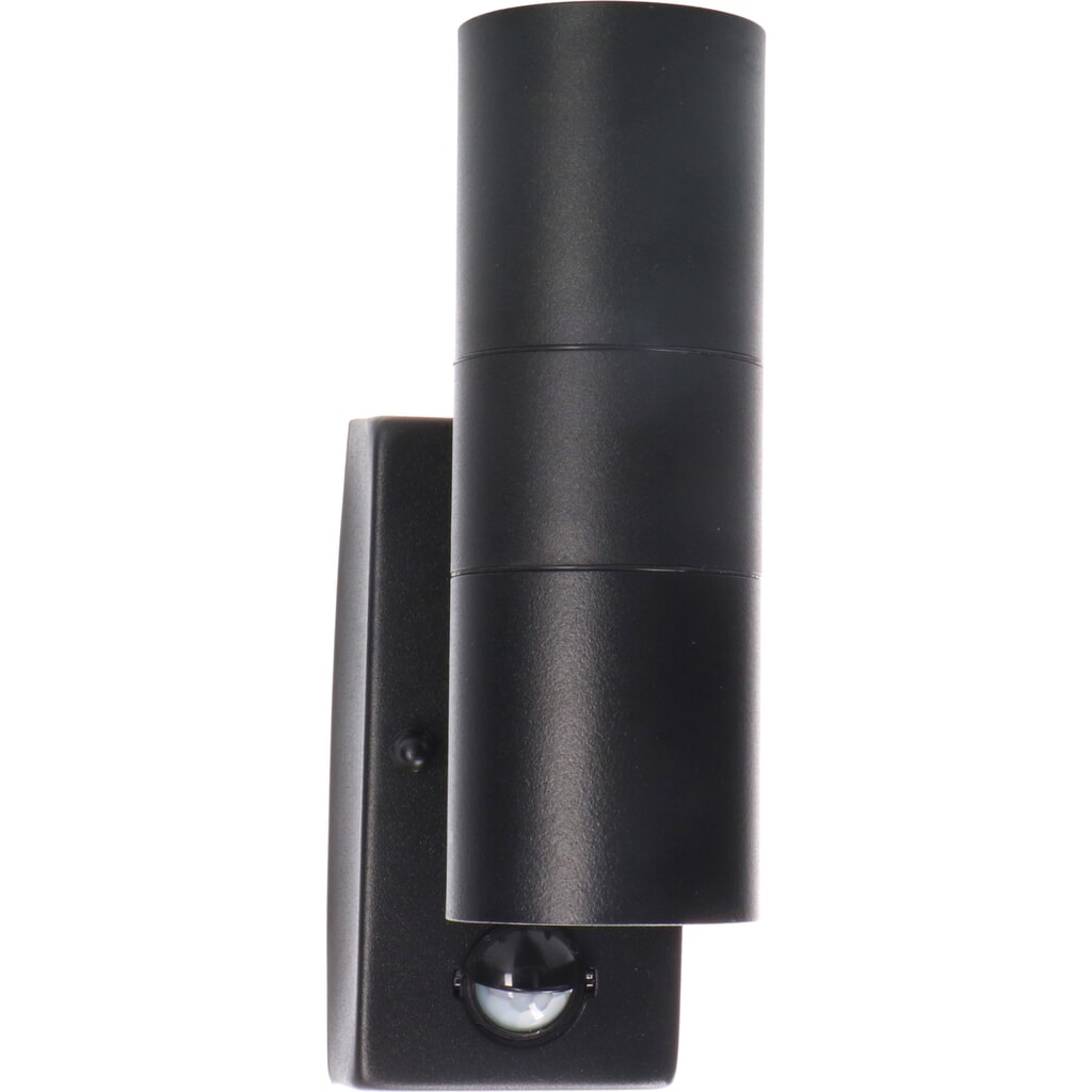 LED Outdoor-Wandleuchte Calabar - 2xGU10 IP44 Sensor - schwarz Produktabbildung: LED Outdoor-Wandleuchte Calabar - 2xGU10 IP44 Sensor - schwarz