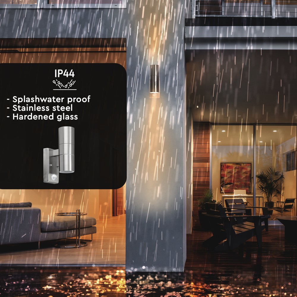 Produktabbildung Nr. 8: LED Outdoor-Wandleuchte Calabar - 2xGU10 IP44 Sensor - schwarz