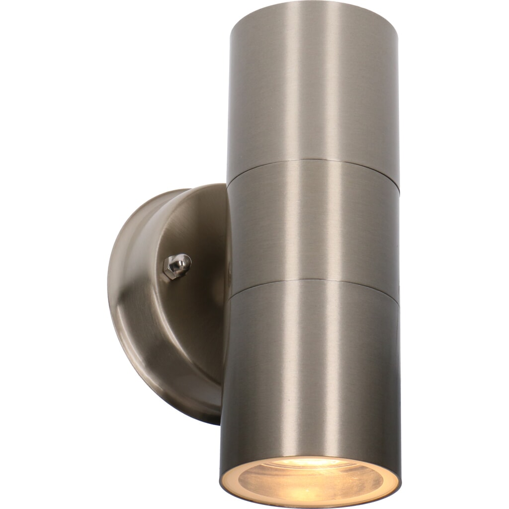 LED Outdoor-Wandleuchte Kopenhagen - 2xGU10 IP44 - rostfreier Stahl Produktabbildung: LED Outdoor-Wandleuchte Kopenhagen - 2xGU10 IP44 - rostfreier Stahl