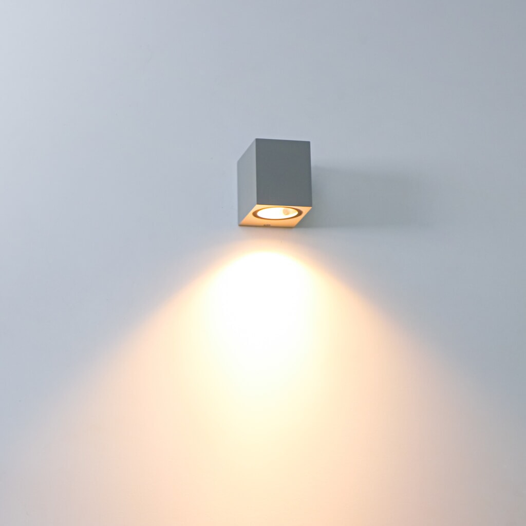 LED Outdoor-Wandleuchte San Diego - 1xGU10 IP44 - grau Produktabbildung Nr. 2: LED Outdoor-Wandleuchte San Diego - 1xGU10 IP44 - grau