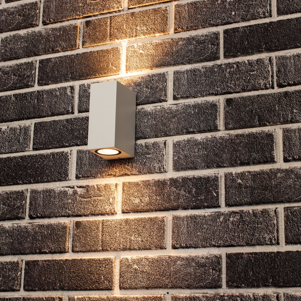 LED Outdoor-Wandleuchte San Francisco - 2xGU10 IP44 - weiß Produktabbildung Nr. 4: LED Outdoor-Wandleuchte San Francisco - 2xGU10 IP44 - weiß