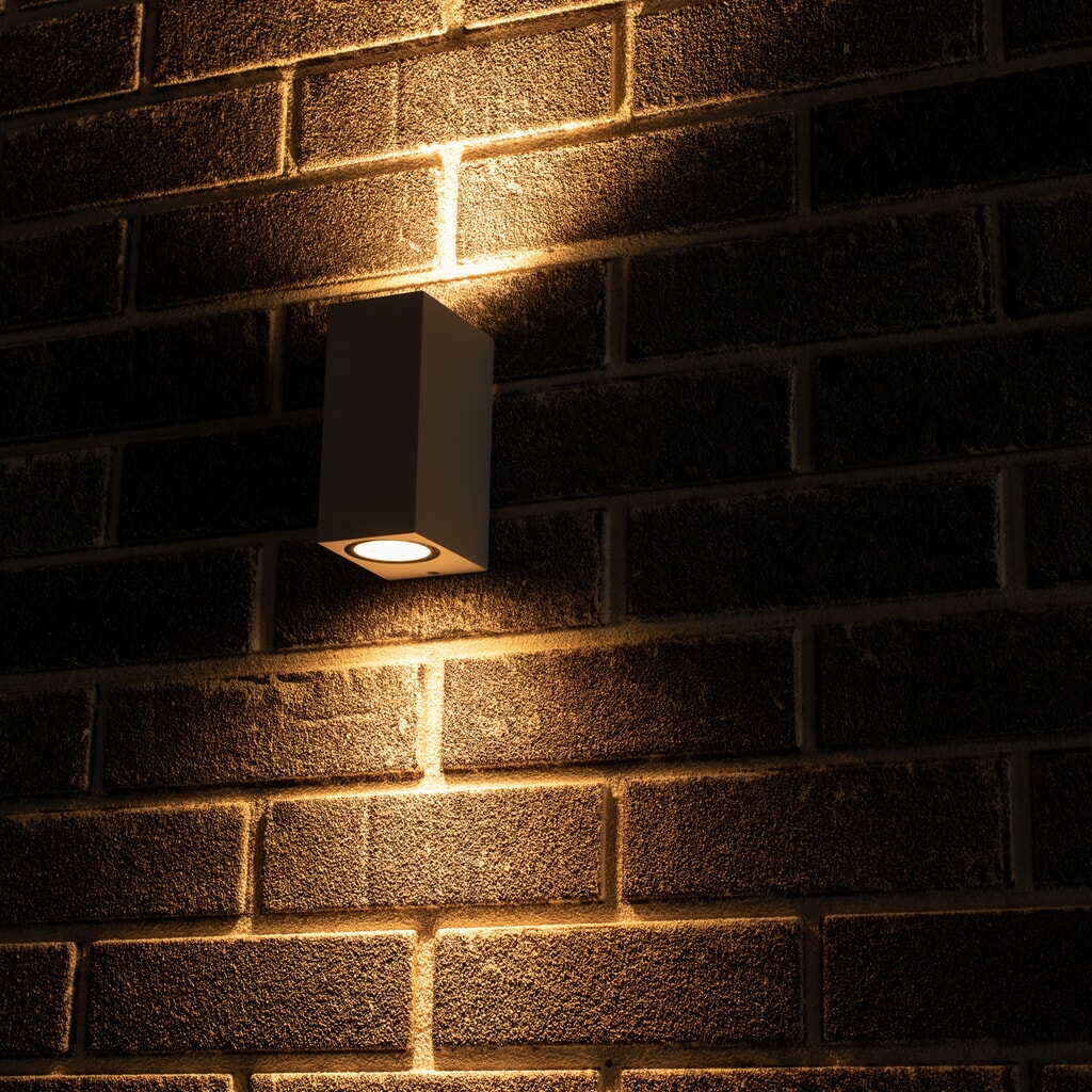 LED Outdoor-Wandleuchte San Francisco - 2xGU10 IP44 - weiß Produktabbildung Nr. 6: LED Outdoor-Wandleuchte San Francisco - 2xGU10 IP44 - weiß