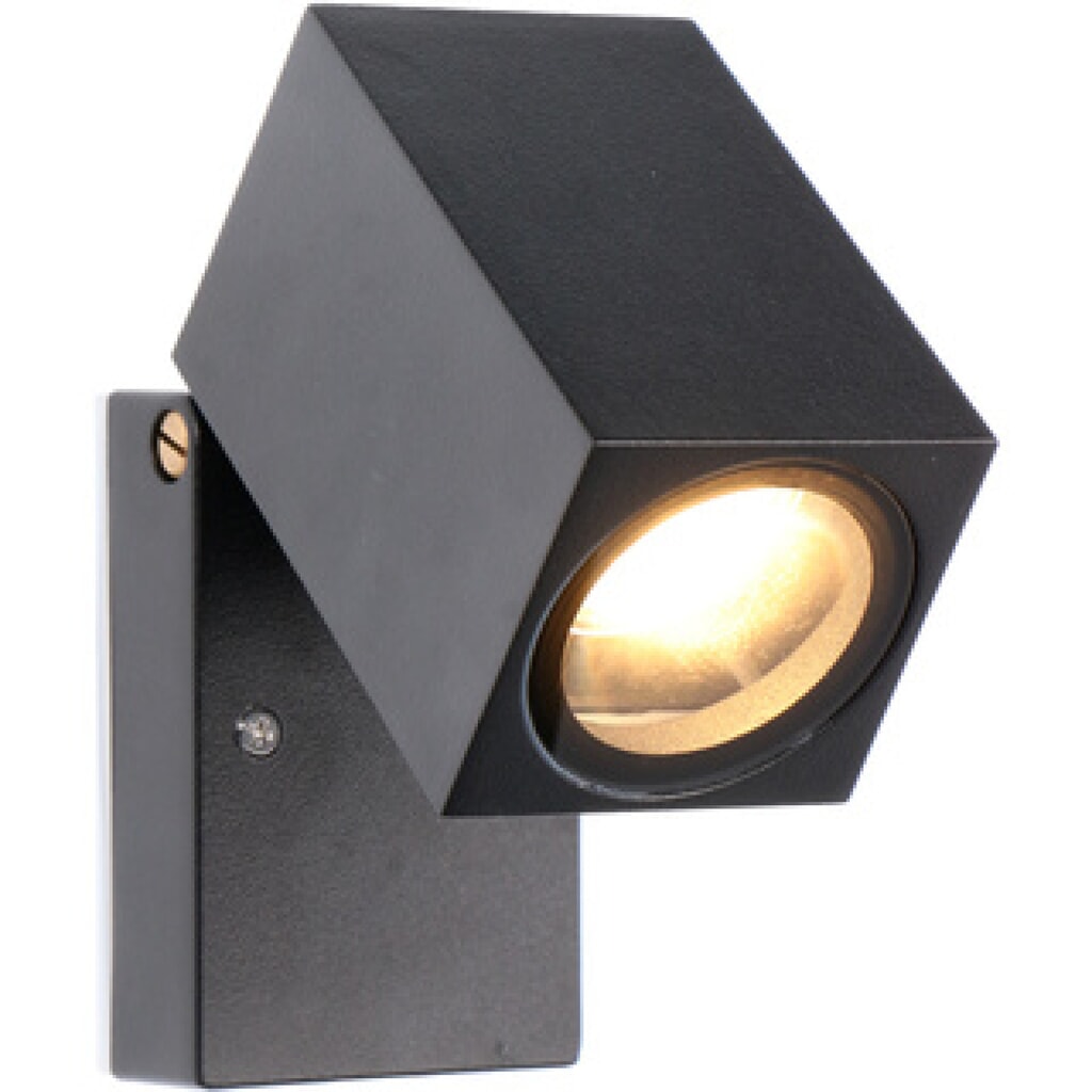 LED Outdoor-Wandleuchte Siena - 1xGU10 IP44 - schwarz Produktabbildung: LED Outdoor-Wandleuchte Siena - 1xGU10 IP44 - schwarz