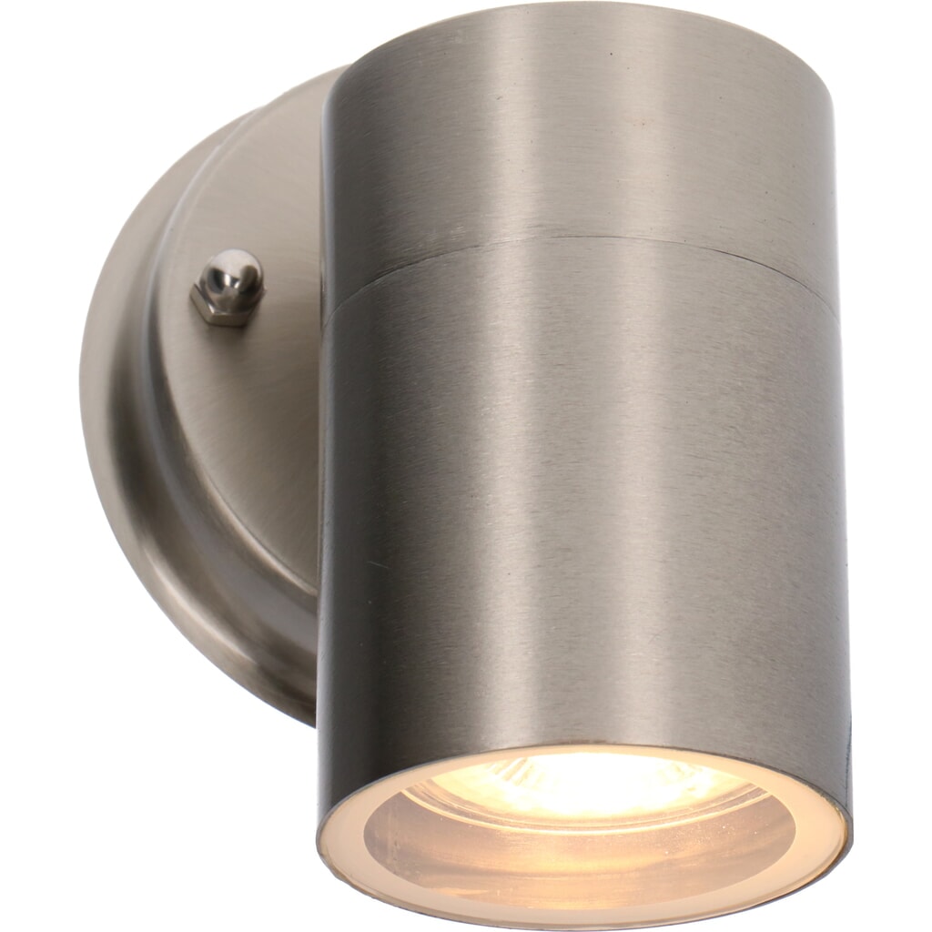LED Outdoor-Wandleuchte Stockholm - 1xGU10 IP44 - rostfreier Stahl Produktabbildung: LED Outdoor-Wandleuchte Stockholm - 1xGU10 IP44 - rostfreier Stahl