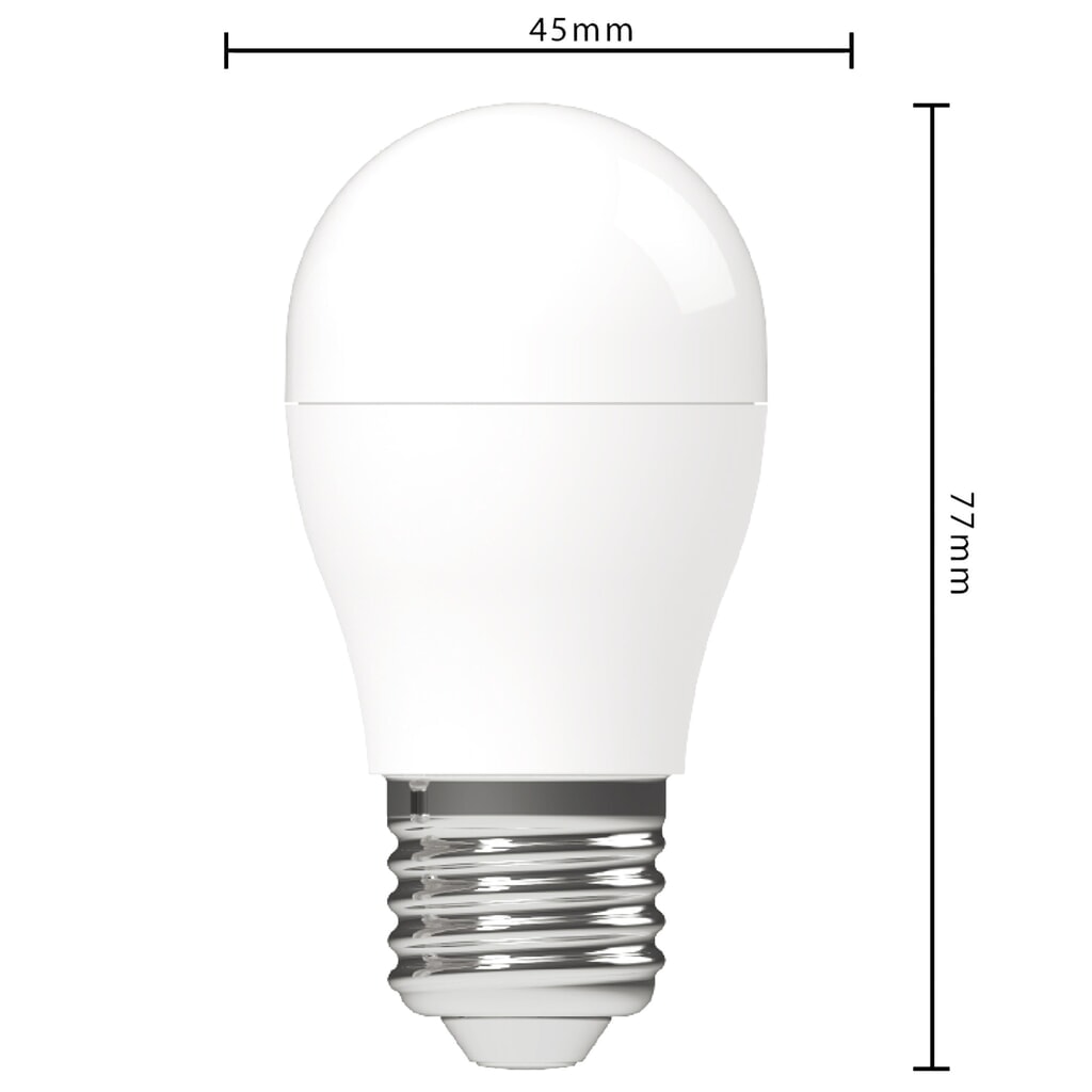 LED SMD Leuchtmittel - Globe G45 E27 2,9W 470lm 3000K opal 150° Produktabbildung Nr. 4: LED SMD Leuchtmittel - Globe G45 E27 2,9W 470lm 3000K opal 150°