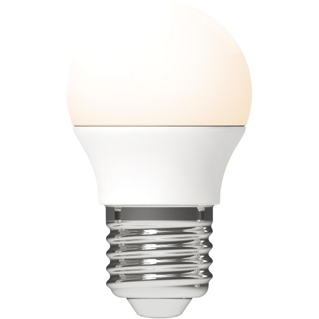 LED SMD Leuchtmittel - Globe G45 E27 4,9W 470lm 2700K opal 150° - 3er-Sparpack Produktabbildung Nr. 4: LED SMD Leuchtmittel - Globe G45 E27 4,9W 470lm 2700K opal 150° - 3er-Sparpack