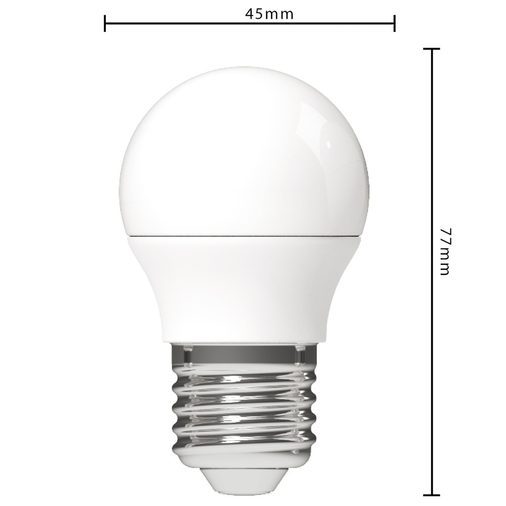 Produktabbildung Nr. 6: LED SMD Leuchtmittel - Globe G45 E27 4,9W 470lm 2700K opal 150° - 3er-Sparpack