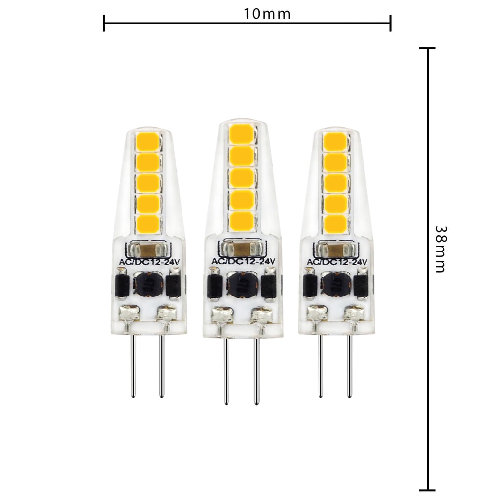 LED SMD Leuchtmittel - Kapsel G4 1,8W 185lm 2700K klar 330° - 3er-Pack Produktabbildung Nr. 4: LED SMD Leuchtmittel - Kapsel G4 1,8W 185lm 2700K klar 330° - 3er-Pack