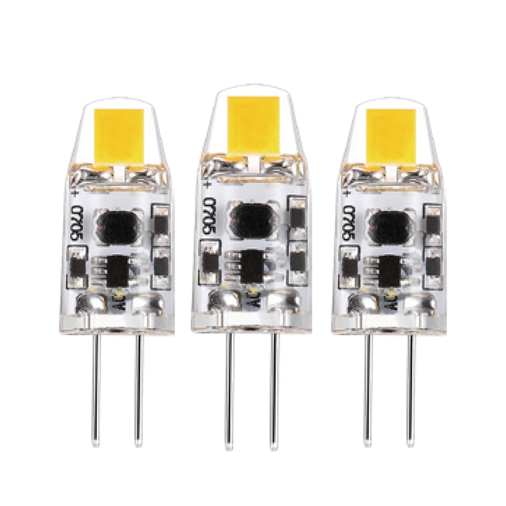Produktabbildung: LED SMD Leuchtmittel - Kapsel G4 1W 95lm 2700K klar 330°  - 3er-Pack