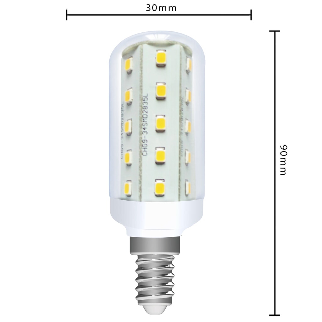 Produktabbildung Nr. 4: LED SMD Leuchtmittel - Kapsel T30 E14 4W 400lm 2700K CRI97 klar 320°