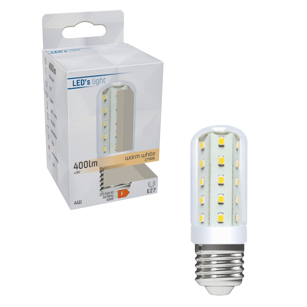 LED SMD Leuchtmittel - Kapsel T30 E27 4W 400lm 2700K CRI97 klar 320° Produktabbildung Nr. 2: LED SMD Leuchtmittel - Kapsel T30 E27 4W 400lm 2700K CRI97 klar 320°