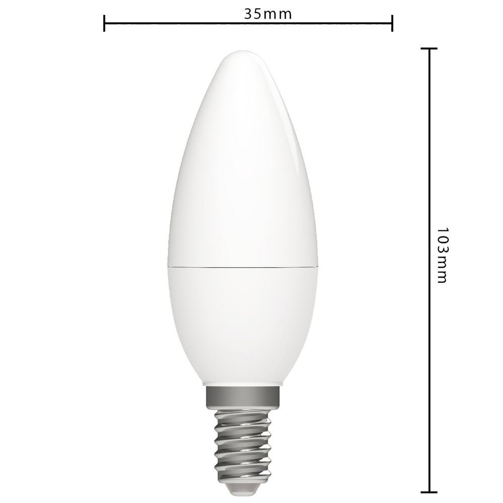 Produktabbildung Nr. 4: LED SMD Leuchtmittel - Kerze C35 E14 2,9W 470lm 3000K opal 240°