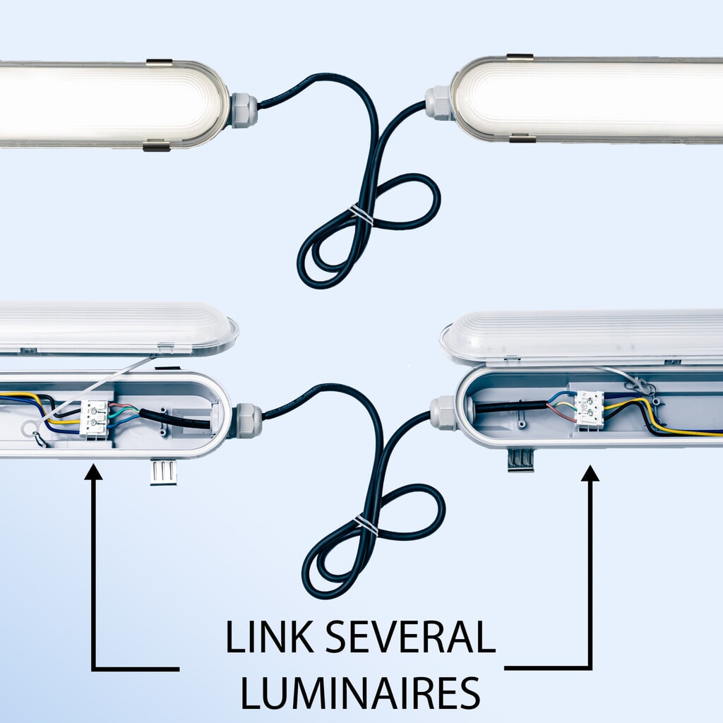 LED Wannenleuchte Strip - 1x18W 60cm 2880lm 4000K UGR Produktabbildung Nr. 9: LED Wannenleuchte Strip - 1x18W 60cm 2880lm 4000K UGR