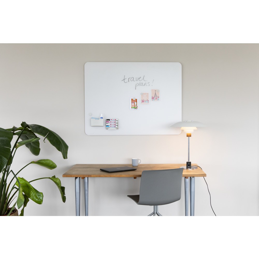 Produktabbildung Nr. 6: Legamaster Glasboard aus Sicherheitsglas, matt, magnethaftend, HxB 900 x 1.200 mm, grau, Ecken abgerundet