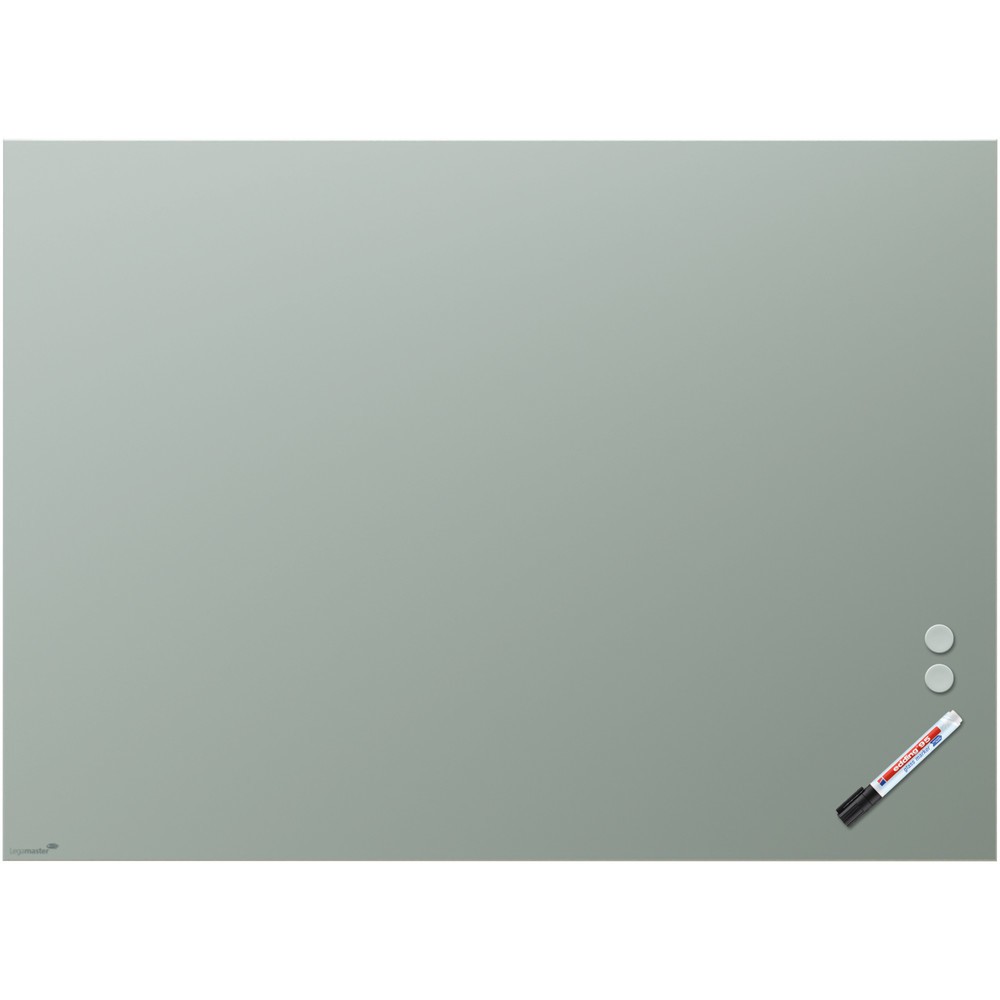 Produktabbildung Nr. 1: Legamaster Glasboard aus Sicherheitsglas, matt, magnethaftend, HxB 900 x 1.200 mm, salbeigrün