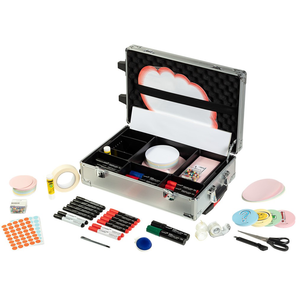 Produktabbildung Nr. 4: Legamaster Moderatorentrolley PROFESSIONAL, silber, HxBxT 540 x 350 x 160 mm, 3.200-teilig