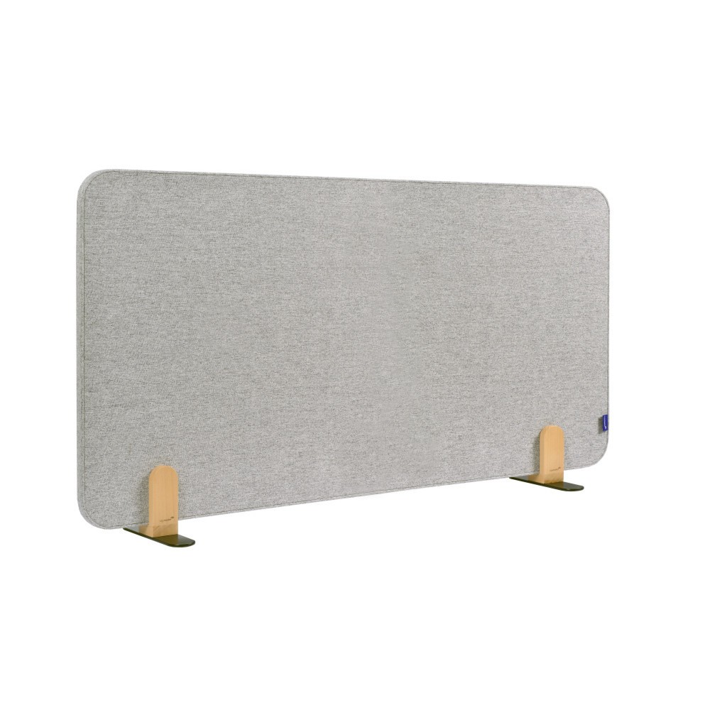Produktabbildung Nr. 1: Legamaster Textil-Tischtrennwand ELEMENTS, schallabsorbierend, mit Stellfüßen, HxB 600 x 1.200 mm, grau