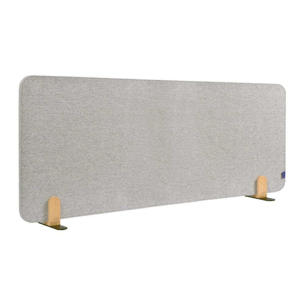 Produktabbildung: Legamaster Textil-Tischtrennwand ELEMENTS, schallabsorbierend, mit Stellfüßen, HxB 600 x 1.600 mm, grau