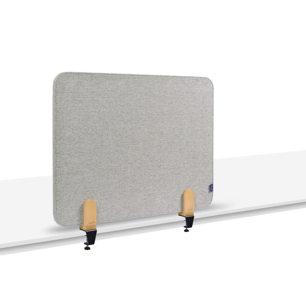 Produktabbildung Nr. 1: Legamaster Textil-Tischtrennwand ELEMENTS, schallabsorbierend, mit Tischklemmen, HxB 600 x 800 mm, grau