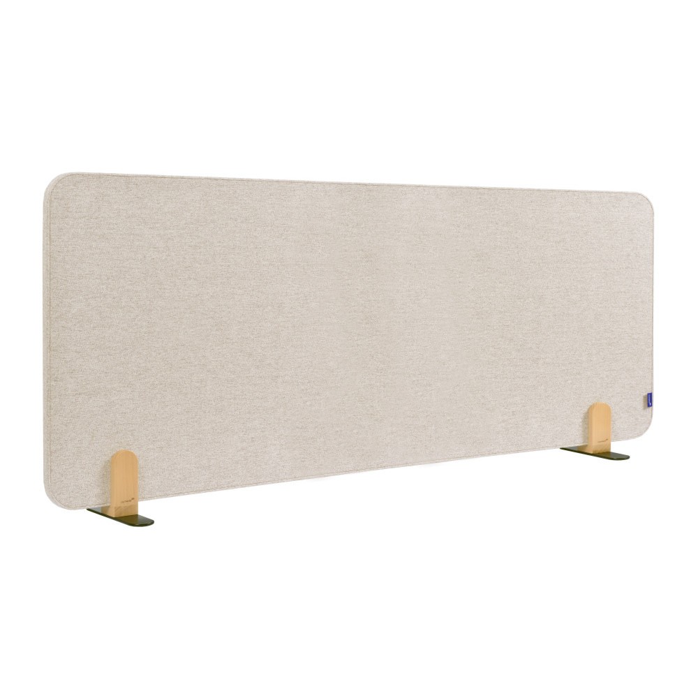 Produktabbildung: Legamaster Textil-Tischtrennwand ELEMENTS, schallabsorbierend, mit Stellfüßen, HxB 600 x 1.600 mm, beige