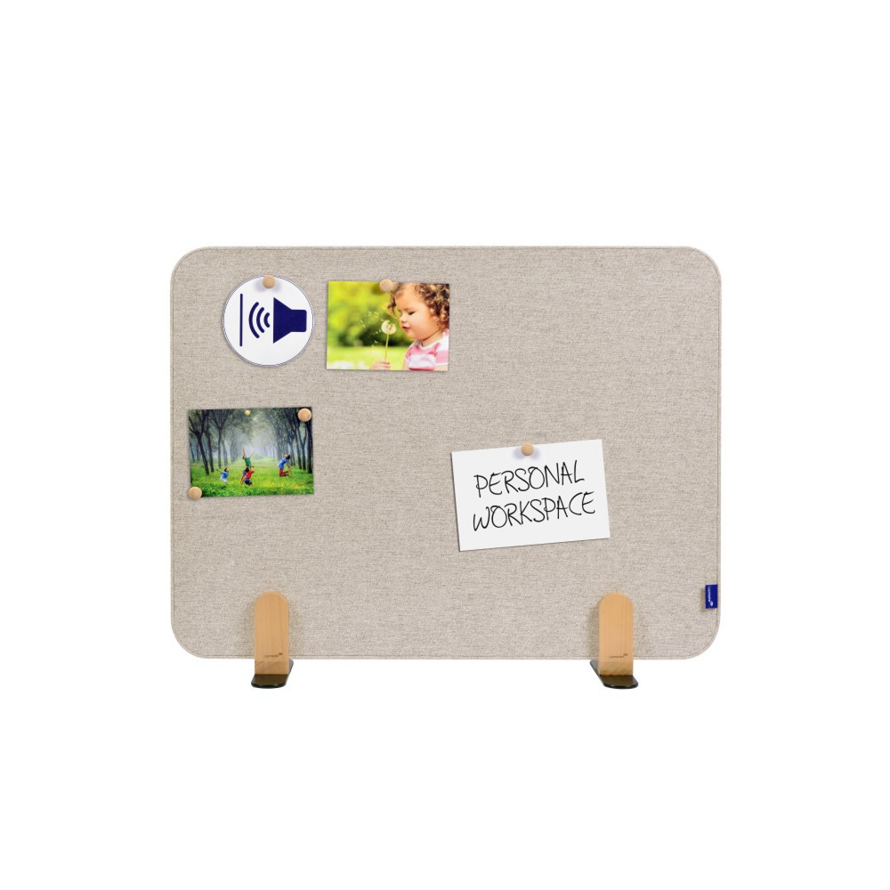 Produktabbildung Nr. 4: Legamaster Textil-Tischtrennwand ELEMENTS, schallabsorbierend, mit Stellfüßen, HxB 600 x 800 mm, beige