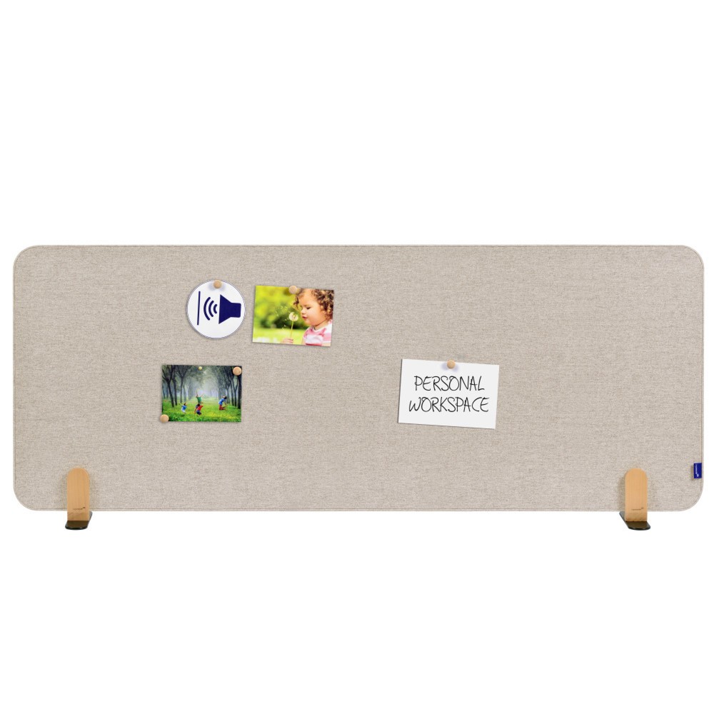 Produktabbildung Nr. 4: Legamaster Textil-Tischtrennwand ELEMENTS, schallabsorbierend, mit Stellfüßen, HxB 600 x 1.600 mm, beige