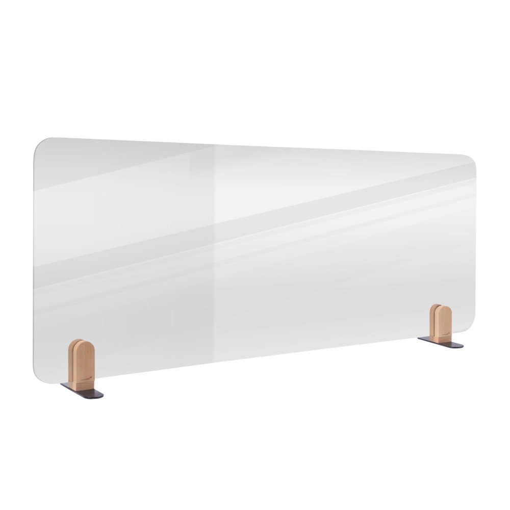Produktabbildung Nr. 1: Legamaster Tischtrennwand ELEMENTS, aus Acrylglas, mit Stellfüßen, HxB 600 x 1.600 mm