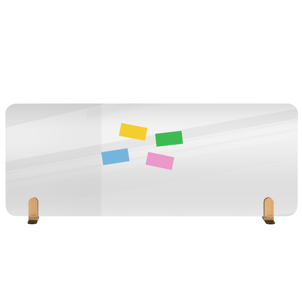 Produktabbildung Nr. 4: Legamaster Tischtrennwand ELEMENTS, aus Acrylglas, mit Stellfüßen, HxB 600 x 1.600 mm