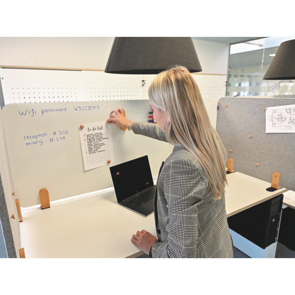 Produktabbildung Nr. 3: Legamaster Tischtrennwand ELEMENTS, mit Whiteboard-Oberfläche, mit Stellfüßen, HxB 600 x 1.600 mm
