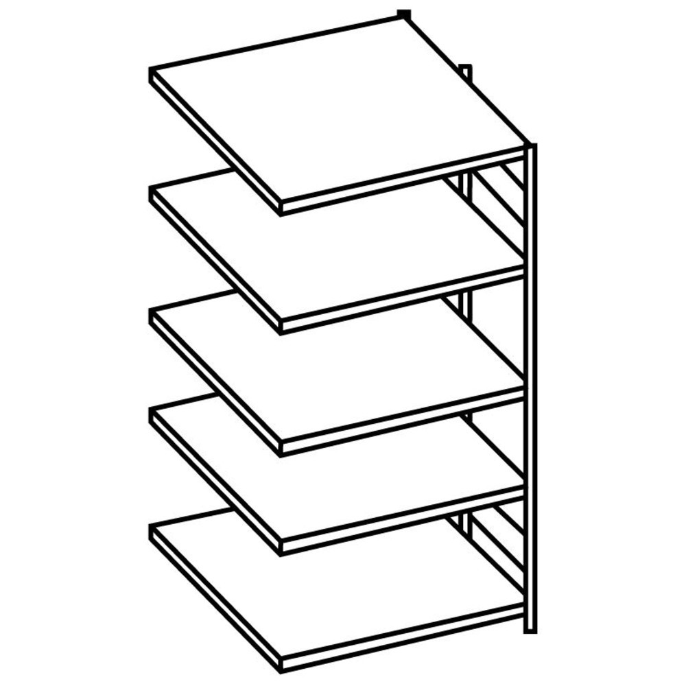Productafbeelding nr. 2: Legbordstelling META, AV, dubbelzijdig, vaklast 150 kg, verzinkt, hxbxd 2.000 x 1.000 x 800 (2x400) mm