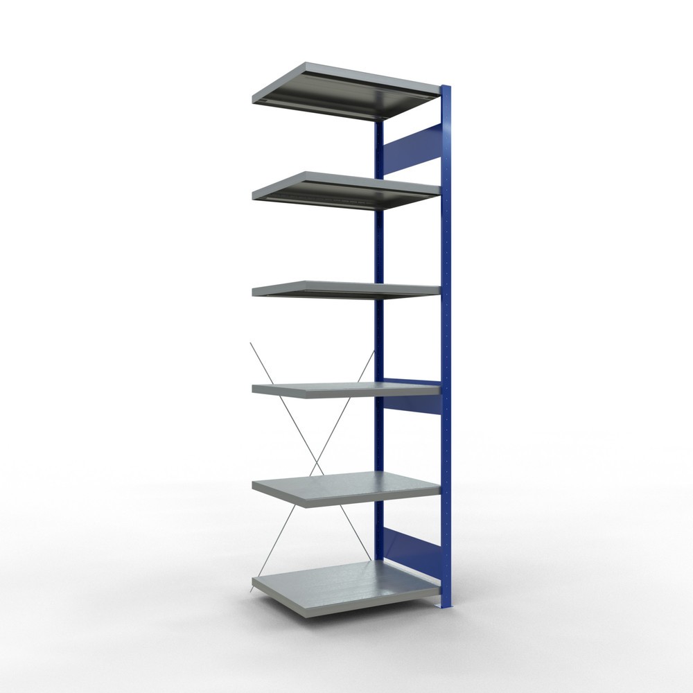 Product afbeelding: Legbordrek SCHULTE, AV, gentiaanblauw/verzinkt, VL 250 kg, hxbxd 2.500 x 750 x 600 mm