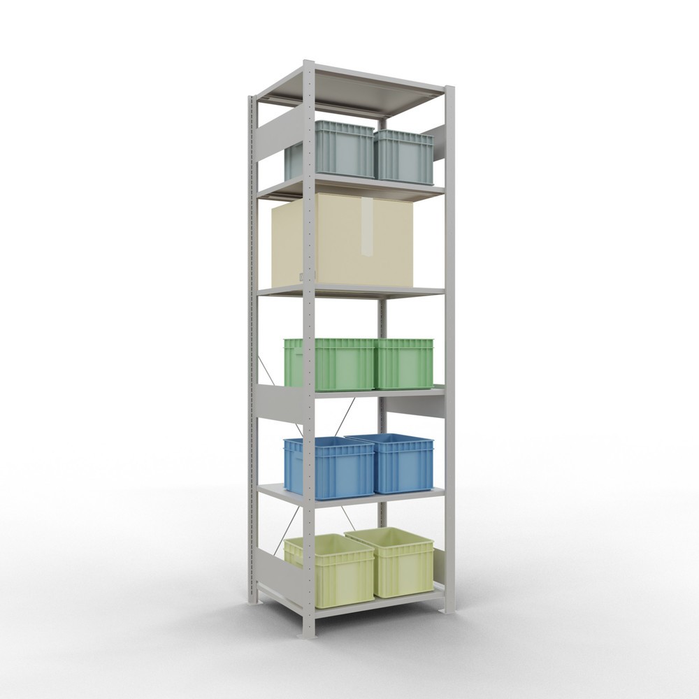 Productafbeelding nr. 3: Legbordrek SCHULTE, lichtgrijs, vaklast 150 kg, hxbxd 2.500 x 810 x 636 mm