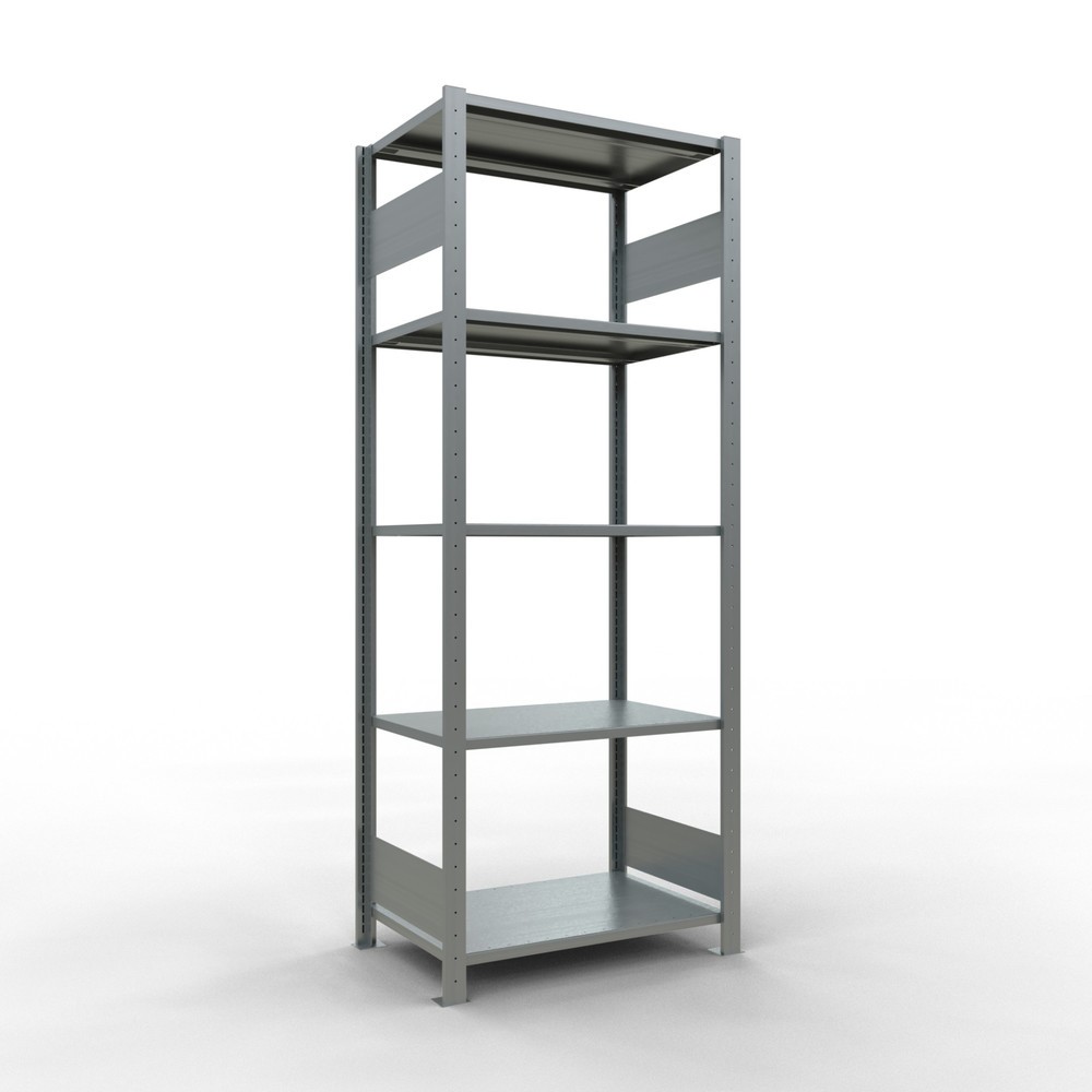 Product afbeelding: Legbordrek SCHULTE, verzinkt, met 5 legborden van plaatstaal, vaklast 150 kg, hxbxd 2.000 x 810 x 536 mm