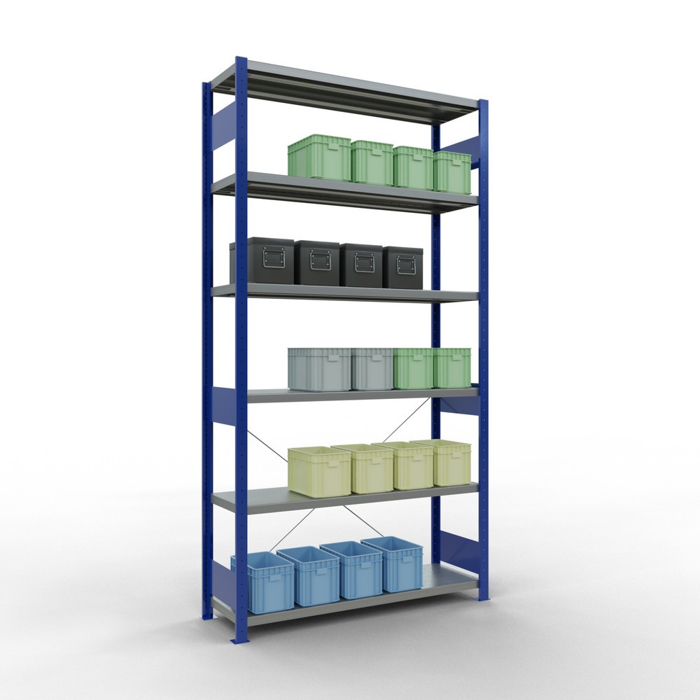 Productafbeelding nr. 3: Legbordrek SCHULTE, gentiaanblauw / verzinkt, vaklast 250 kg, hxbxd 2.500 x 1.360 x 436 mm