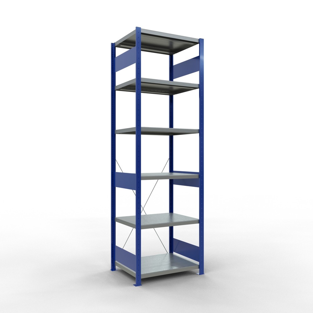 Product afbeelding: Legbordrek SCHULTE, gentiaanblauw / verzinkt, vaklast 250 kg, hxbxd 2.500 x 810 x 636 mm