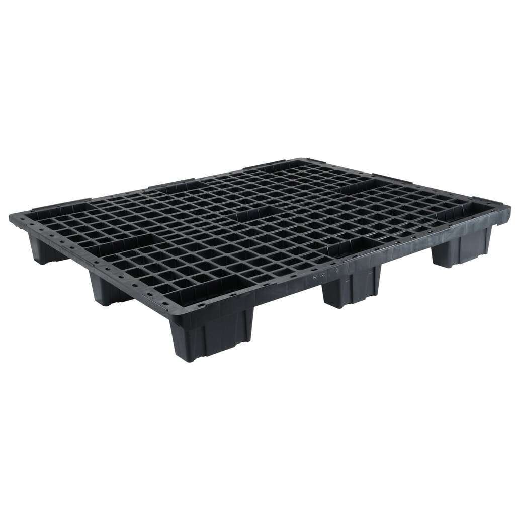 Leicht-Palette aus HDPE, statische Tragkraft 1.800 kg, 1.200 x 1.000 mm, 9 Füße Produktabbildung: Leicht-Palette aus HDPE, statische Tragkraft 1.800 kg, 1.200 x 1.000 mm, 9 Füße